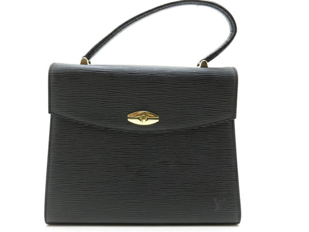 LOUIS VUITTON Malesherbes Handbag Epi Leather Noir Black